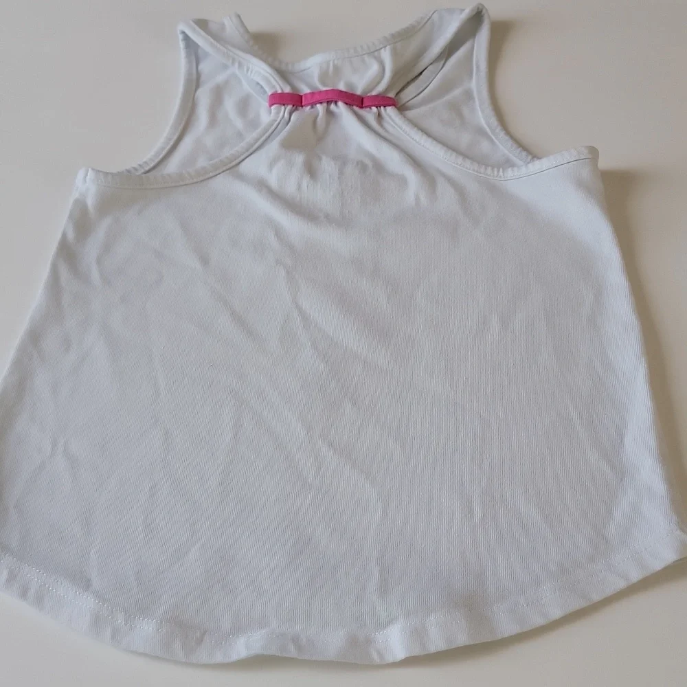 Garanimals 365 Kids Tank Top White Girls Size 6 Racerback Graphic - Picture 3 of 9